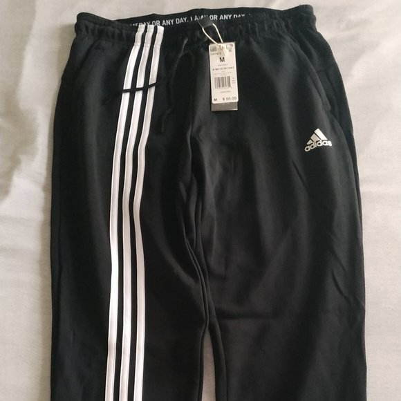 🆕adidas Women's Must Haves 3-Stripes Tapered Pants, XS, S, M -Black/White,Auth. - Picture 7 of 7